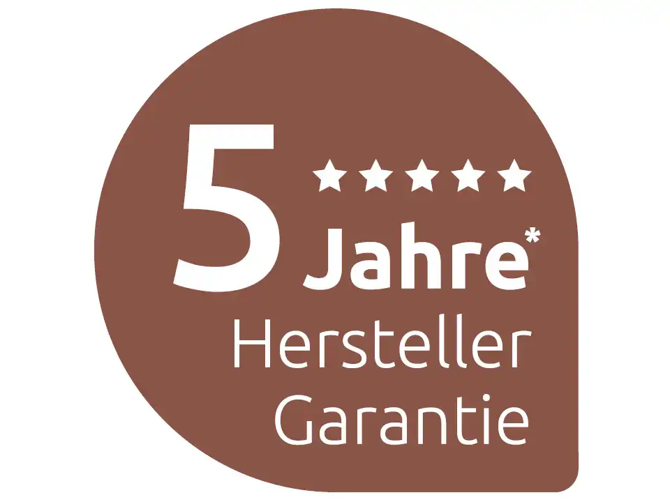 5 Jahre Hersteller-Garantie