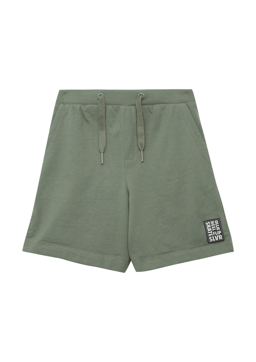 Weite Jersey-Bermuda oliv