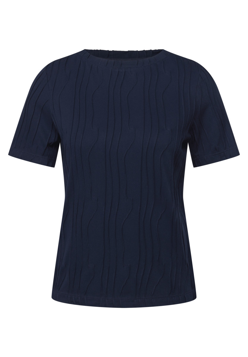 Strukturshirt blau